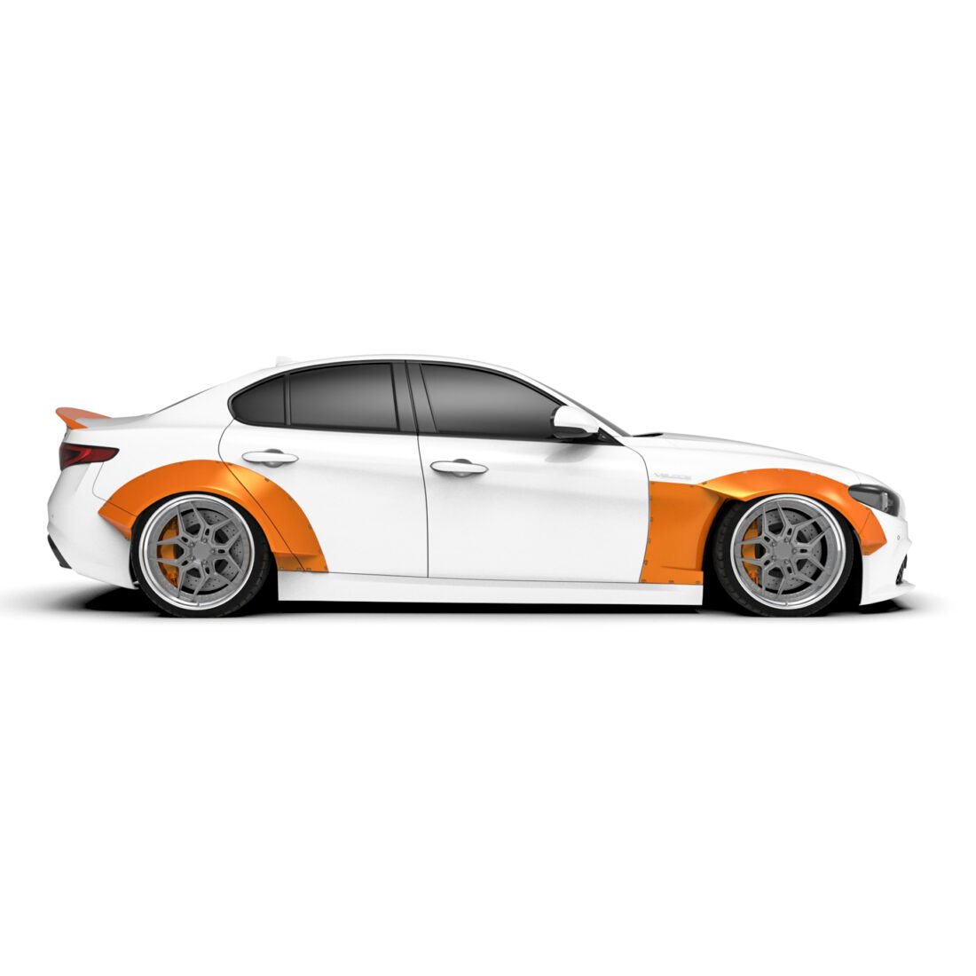 Alfa Romeo Giulia widebody kit installed on vehicle